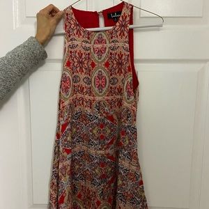 Lulus red floral sundress